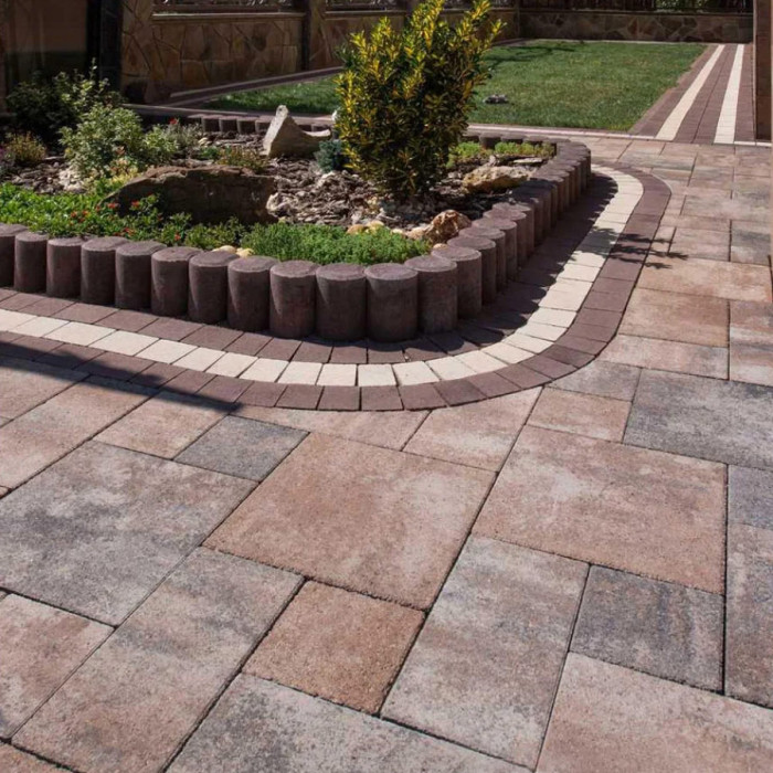 Тротуарна плитка Торні, колір Коричневий, 6 см