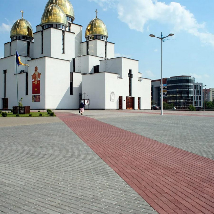 Тротуарна плитка Цегла, колір Чорний, 6 см