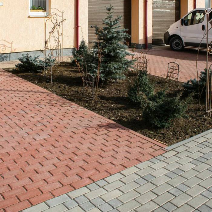 Тротуарна плитка Цегла, колір Чорний, 6 см