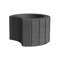 Квітник бетонний, колір Чорний